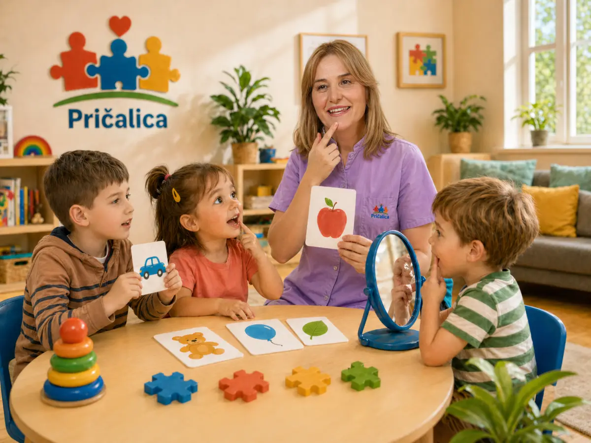 Ljilja Bobić sa decom u Pričalici